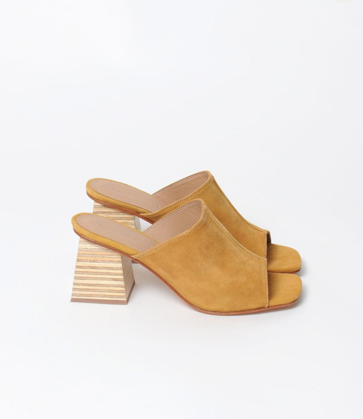 Huma Blanco Lara Suede Mule - Mustard