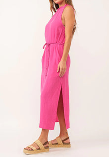 Dear John Emerson Keyhole Dress - Flash Pink Gauze