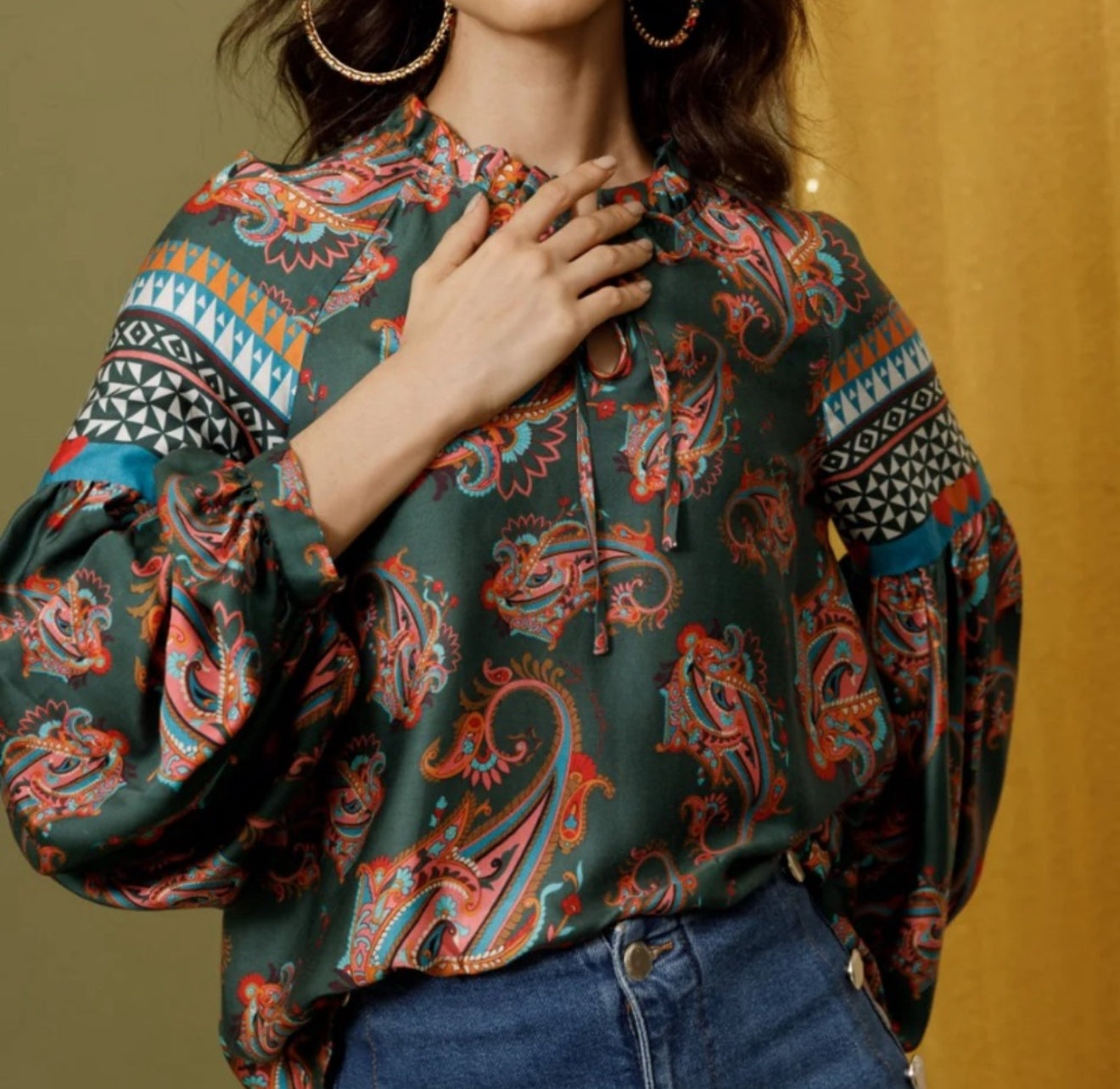 Emily Lovelock Emma Blouse - Green