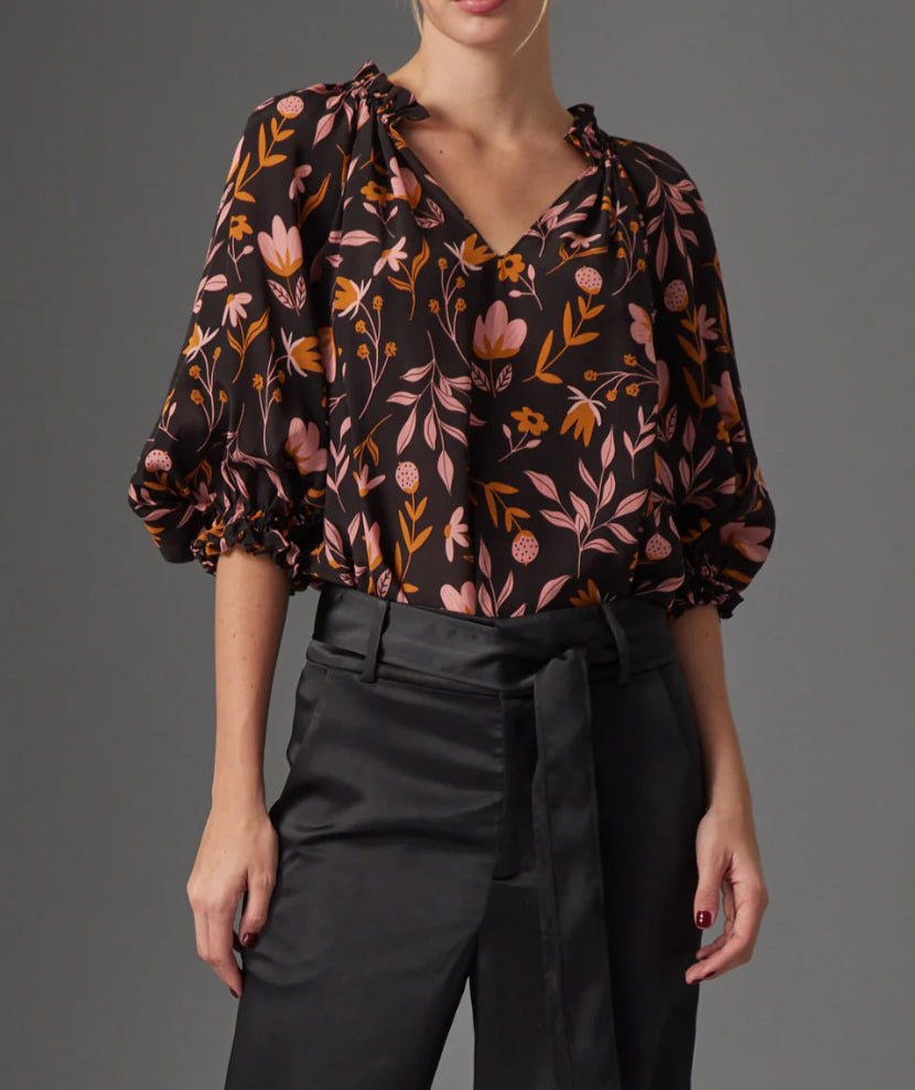 Gilner Farrar Ellie Blouse - Cascading Floral