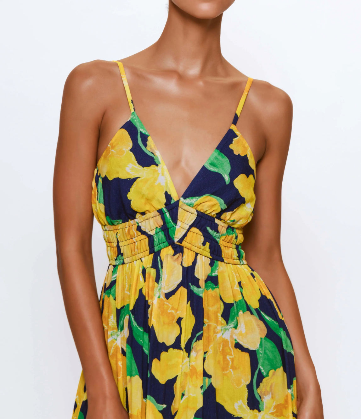 Hutch Fran Dress - Navy Watercolor Orchids