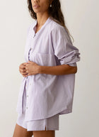 DONNI. The Sandwash Mandarin Shirt - Lilac