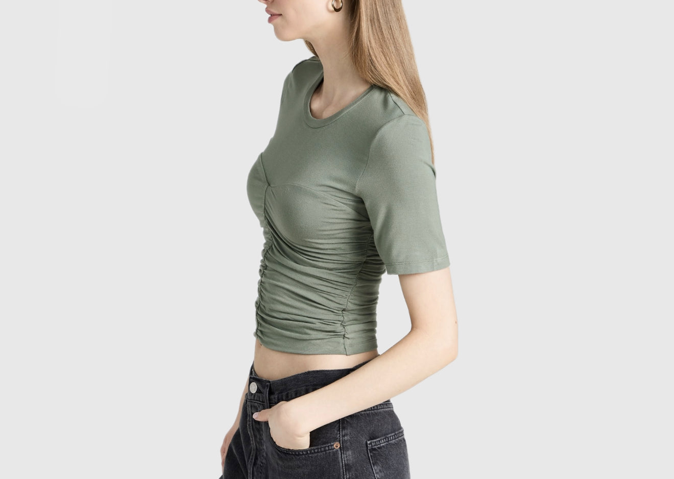 Jonathan Simkhai Tansy Clean Stretch Jersey Top - Seagrass
