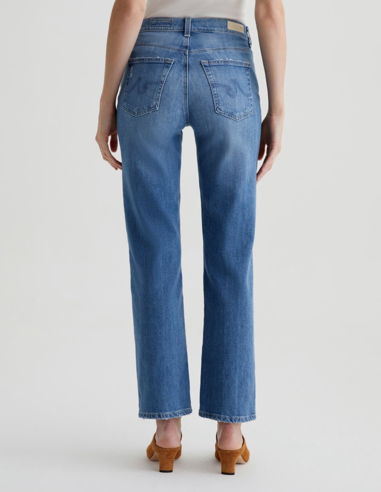 AG Jeans Brinley Mid-Rise Straight - Iris
