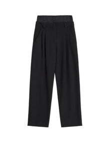 A.L.C Brady Satin Contrast Pant - Black