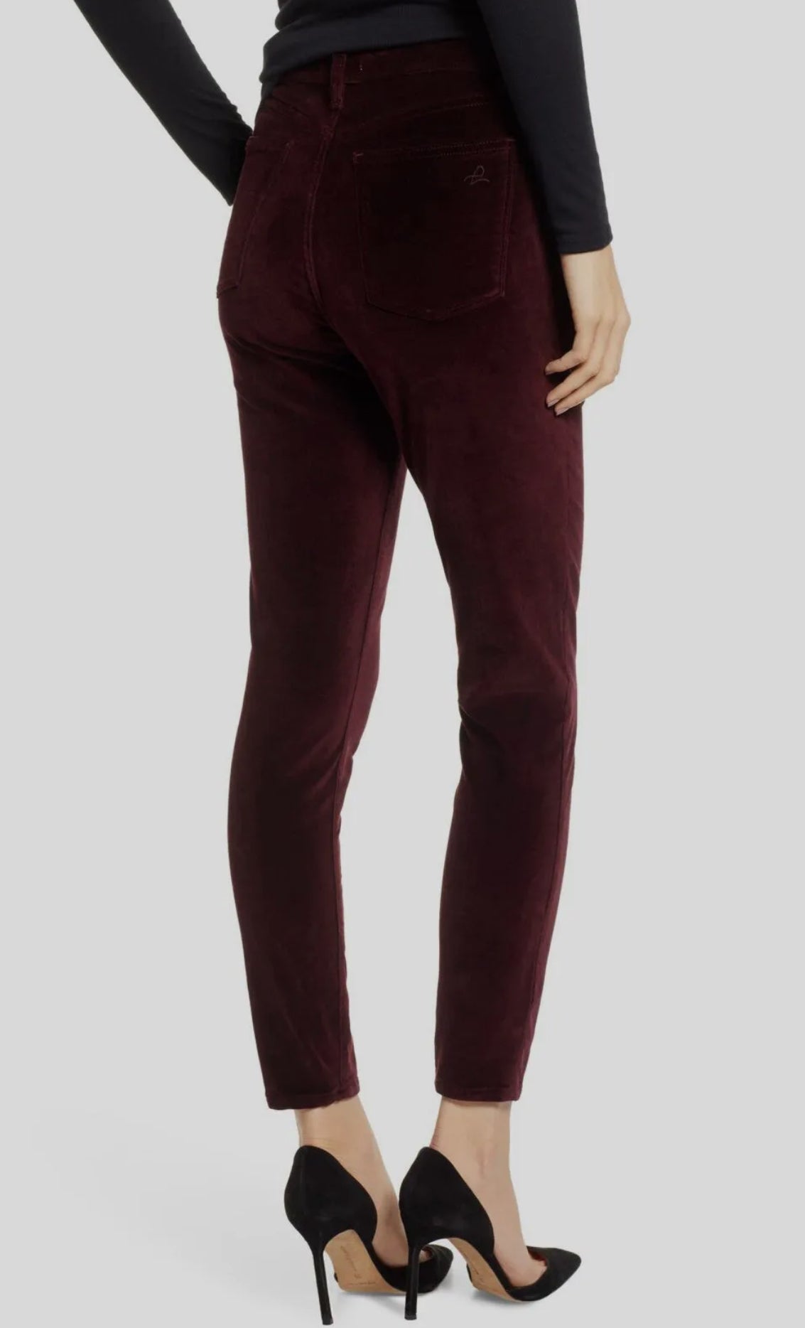 DL1961 Chrissy Ultra High Rise Skinny - Maroon