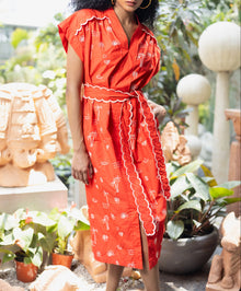 Emily Lovelock Adley Dress - Flame Scarlet