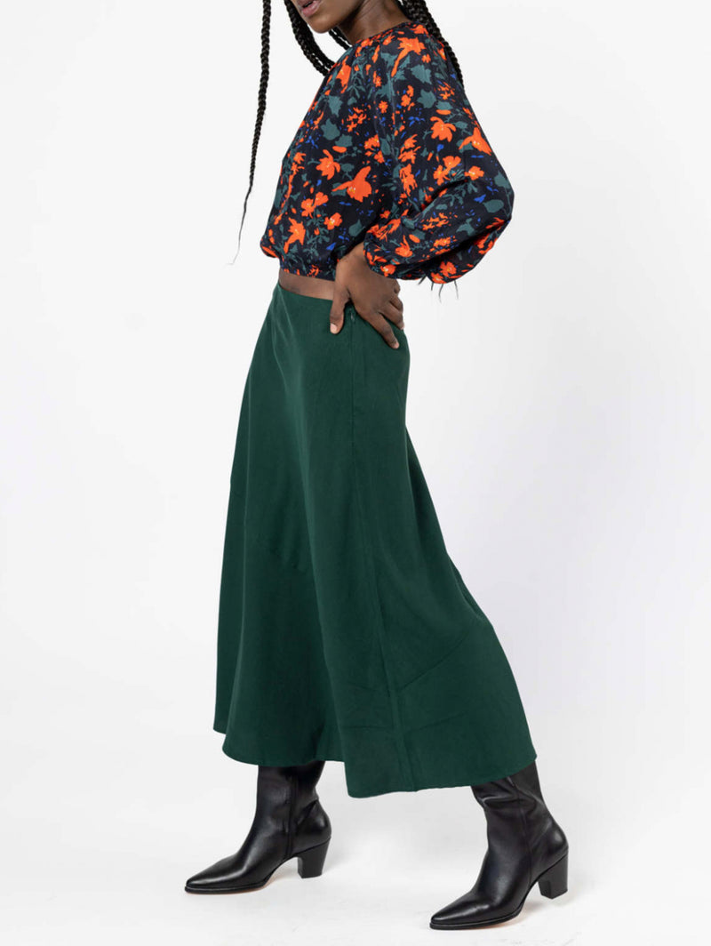 Apiece Apart Ami Slip Skirt - Studio Green