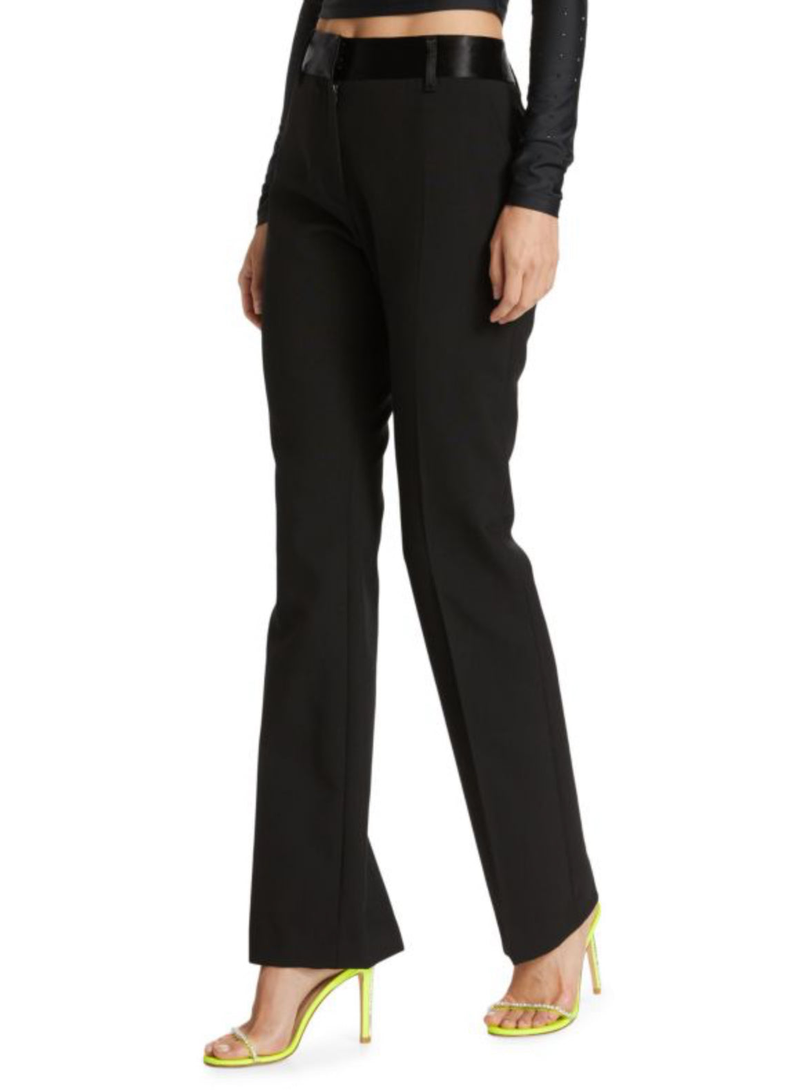Frame Le Satin Mini Boot Trouser - Noir