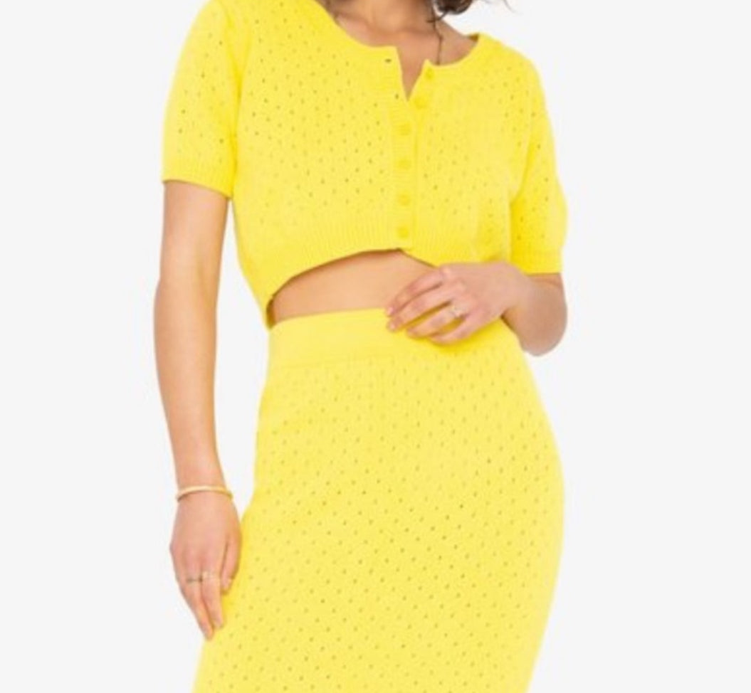 Callahan Knitwear Gillian Cardigan - Lemon