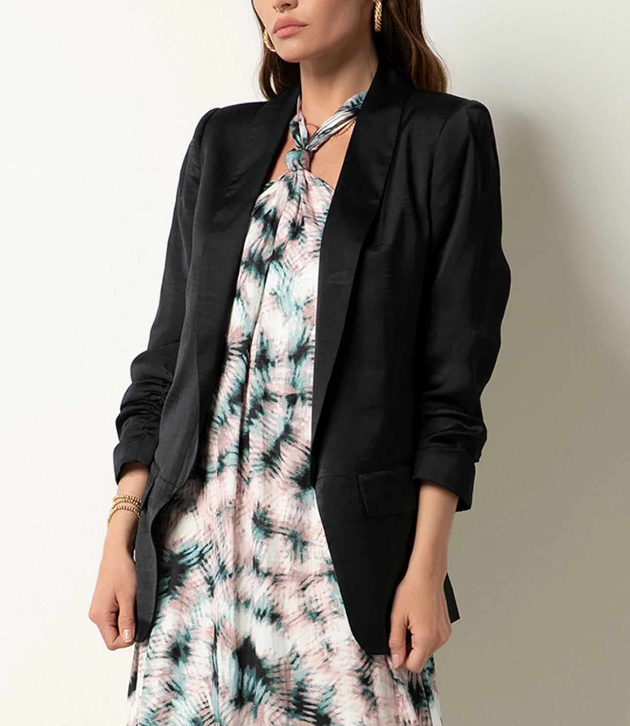 Tart Collections Kia Poly Silk Blazer - Black