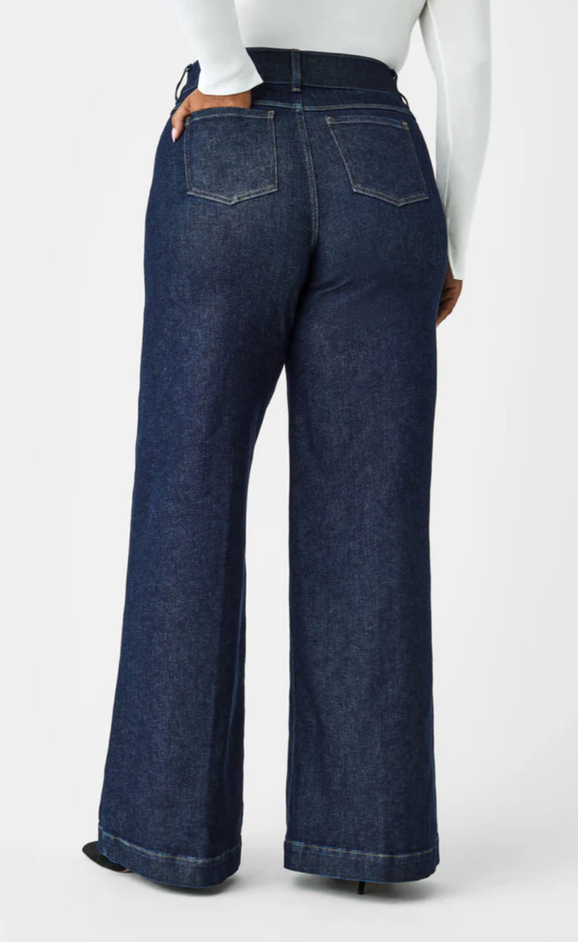 Spanx Wide Leg Jeans - Raw Indigo