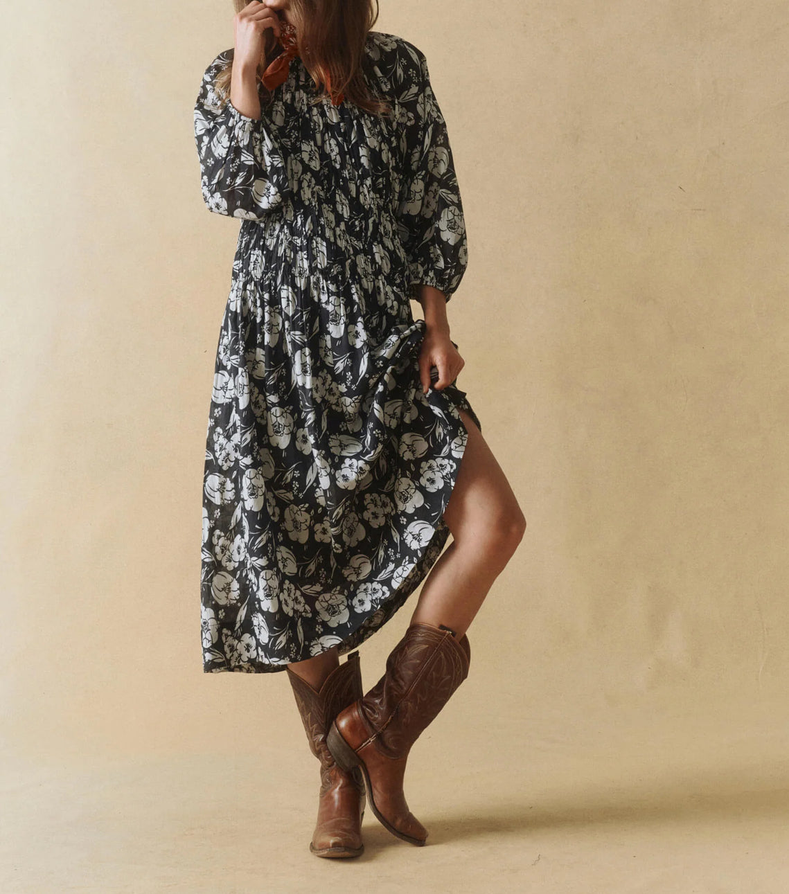 The Great. The Cobblestone Dress - Navy Whisper Floral