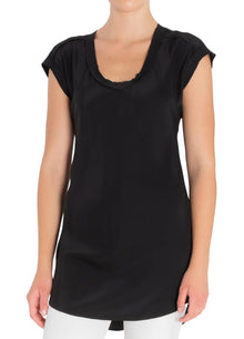 Elaine Kim Silk Rina Bias Tunic - Black