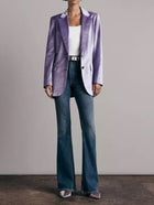 rag & bone Cody Velvet Blazer - Violet