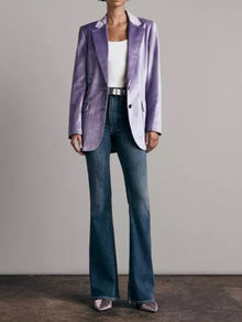 rag & bone Cody Velvet Blazer - Violet