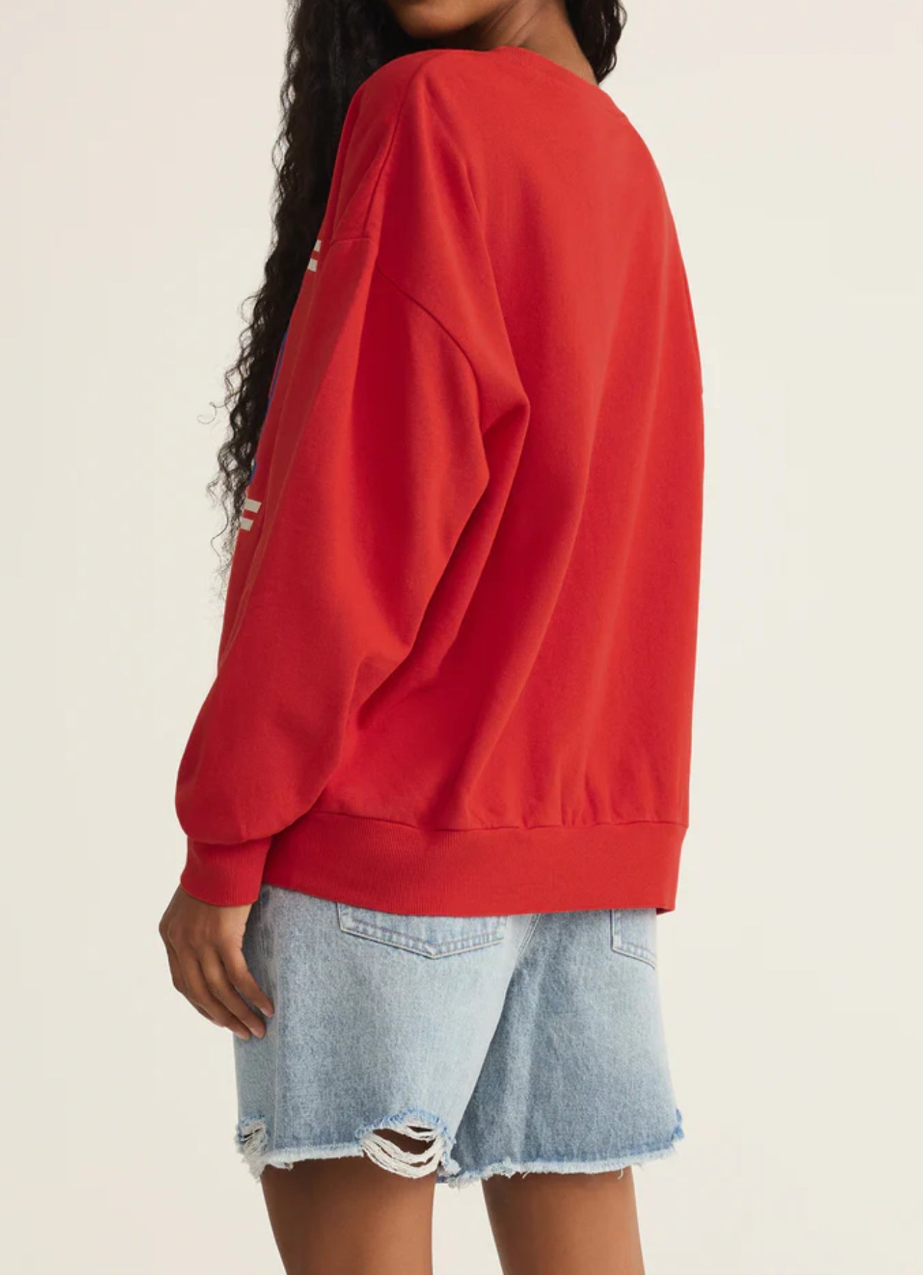 Z Supply USA Sunday Sweatshirt - Cabana Red