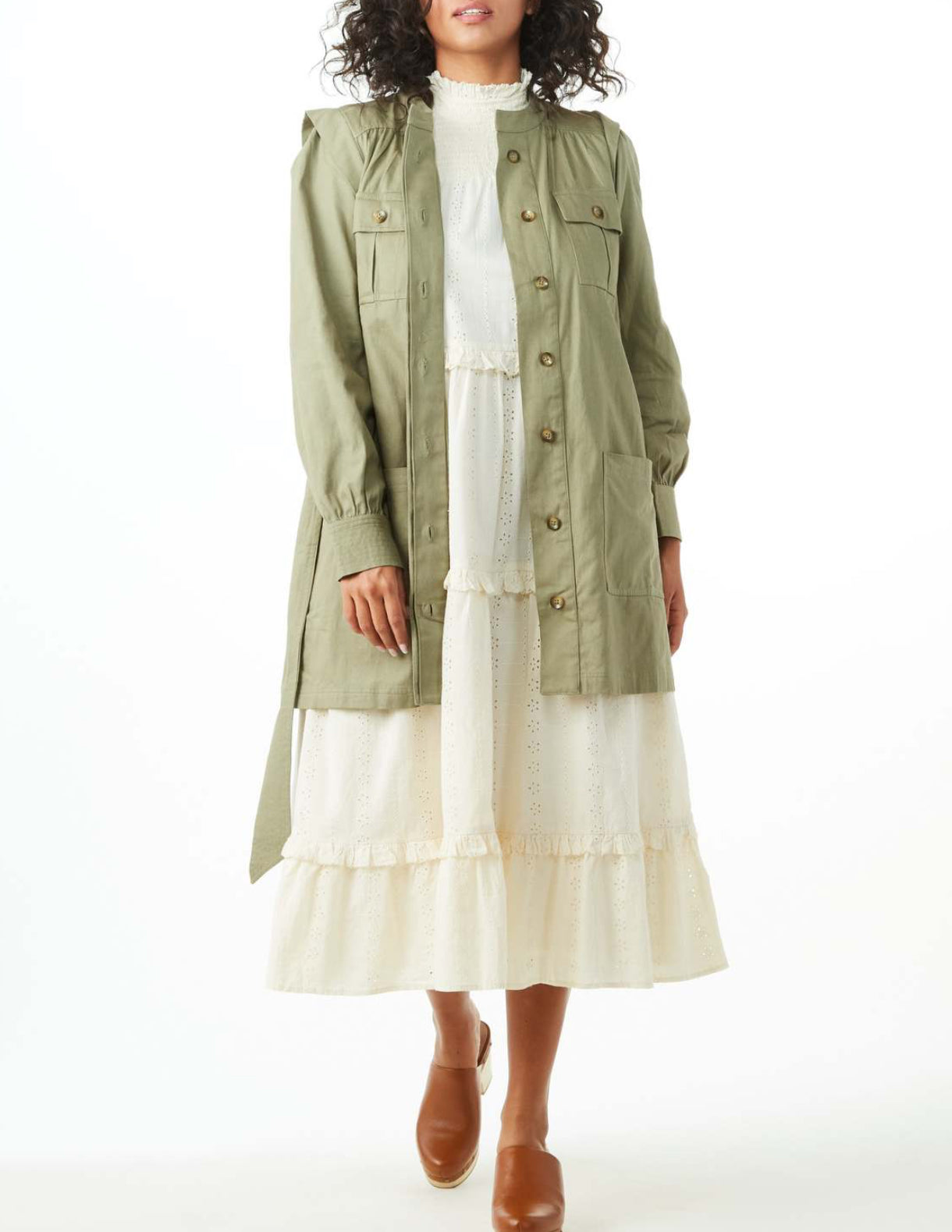 Cleobella Nolan Army Green Utility Jacket