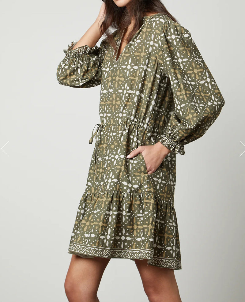 Velvet by Graham & Spencer Katarina Printed Boho Dress - Hunter