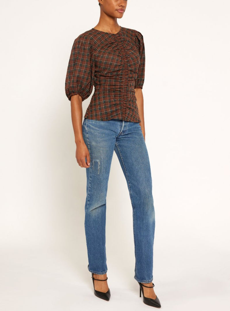 joie Croft Short Sleeve Top - Caviar Multi Black
