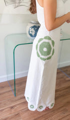 Anna Cate Molly Maxi Dress With Green Crochet