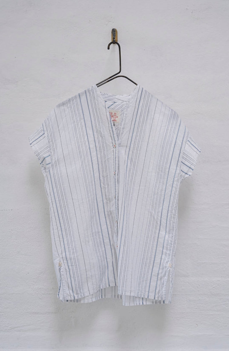 H+ HANNOH WESSEL Cameron Shirt - White Stripe