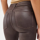 DL1961 Bridget Boot High-Rise Crop Jeans - Chestnut Coated