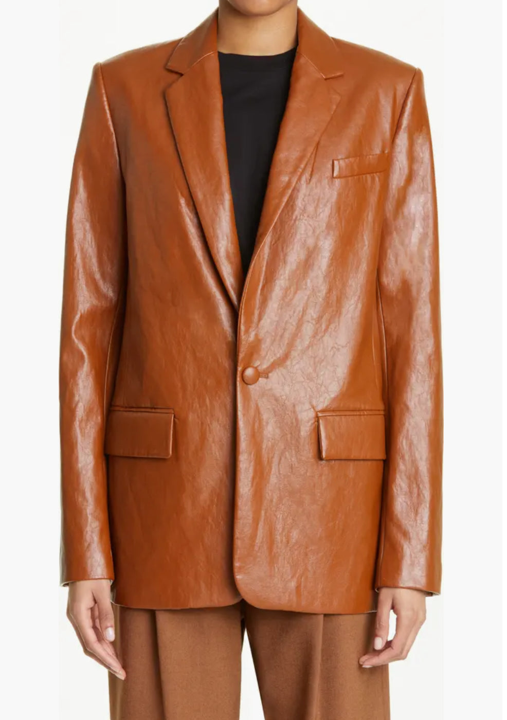 A.L.C. Dakota Vegan Leather Jacket - Cognac