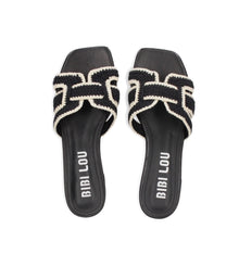 Bibi Lou Holly Crochet Sandal - Black/White