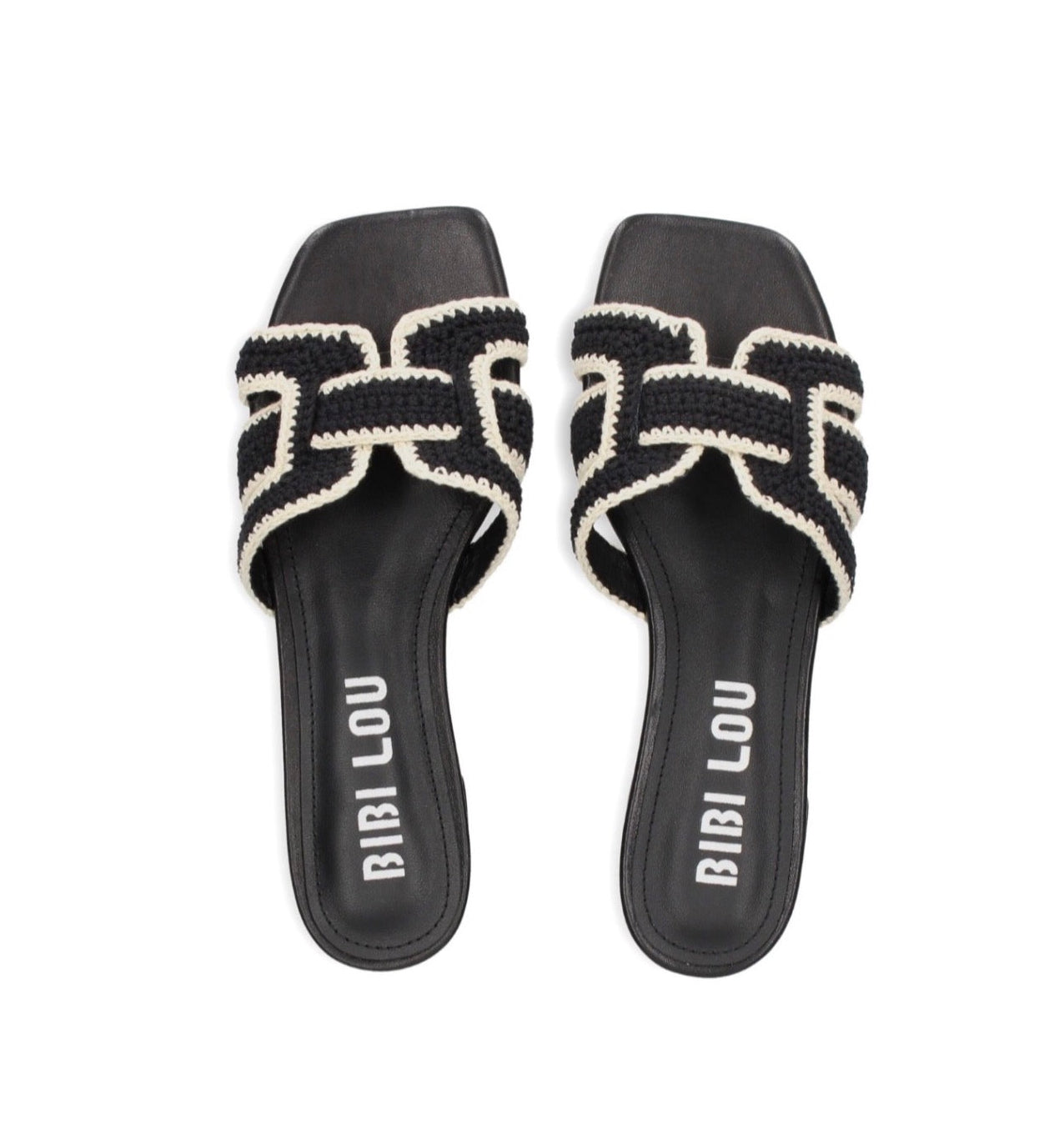 Bibi Lou Holly Crochet Sandal - Black/White