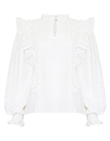 Neve & Noor Milly Ruffle Shirt - Diamond Lace