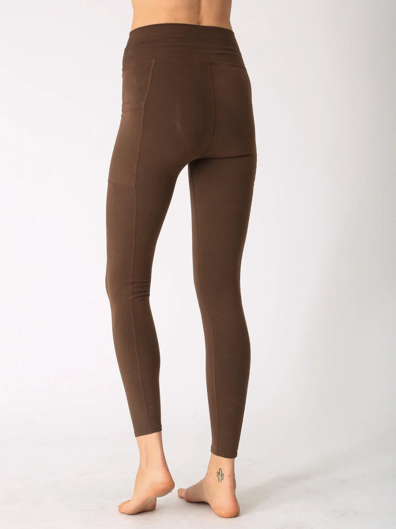 Electric & Rose Crossover Legging - Cocoa