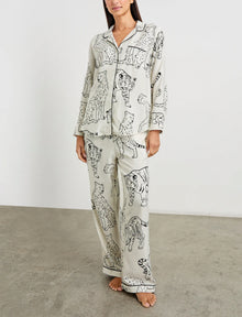 Rails Luna Pajama Set - Ivory Jungle Cats