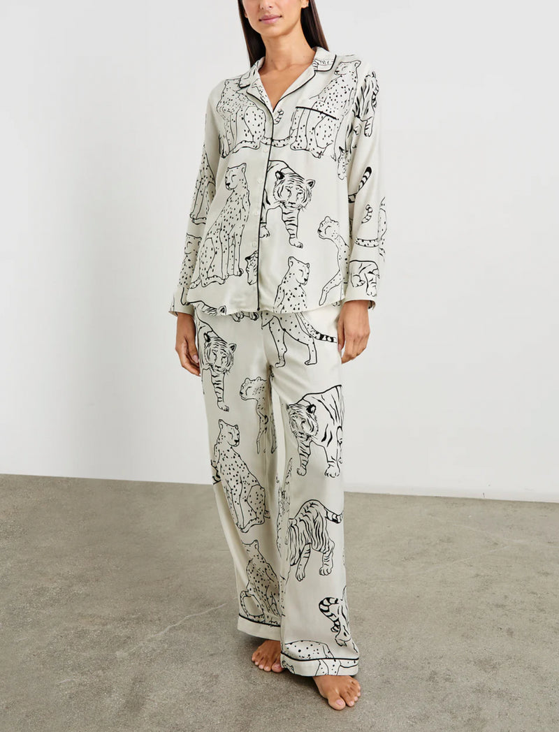 Rails Luna Pajama Set - Ivory Jungle Cats