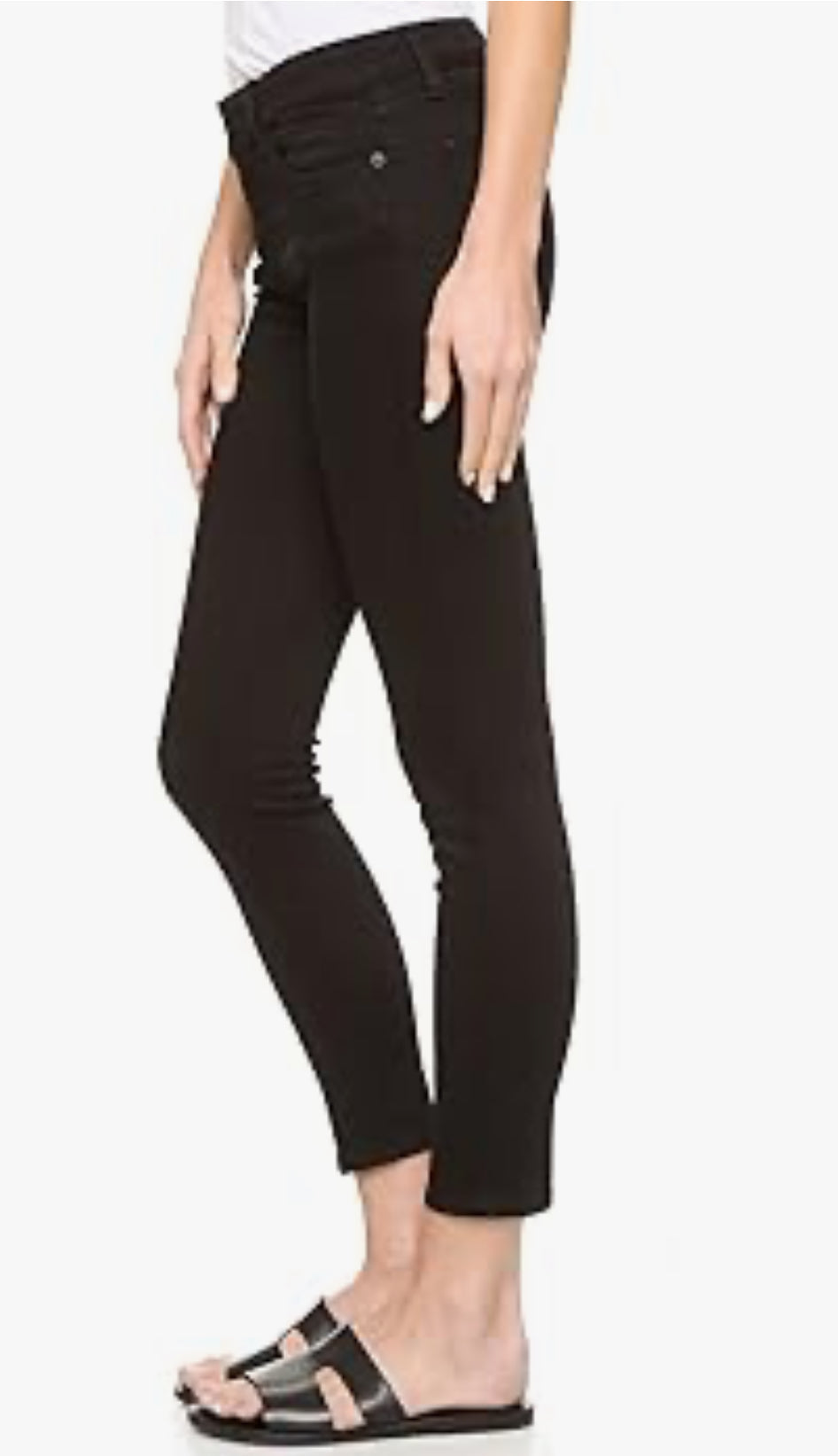 DL1961 Florence Instasculpt Mid Rise Cropped Skinny Jeans - Black