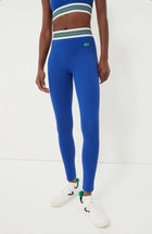 Lacoste x Bandier Multi Striped Legging- Cobalt