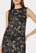 MILLY 3D Garden Lace Dress - Black