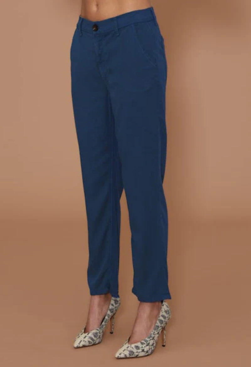 LE JEAN Sloane Slim Trouser - Sandwashed Navy