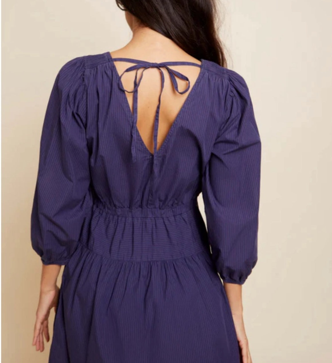 Nation Ltd Graciela Gathered Dress - Shadow Stripe
