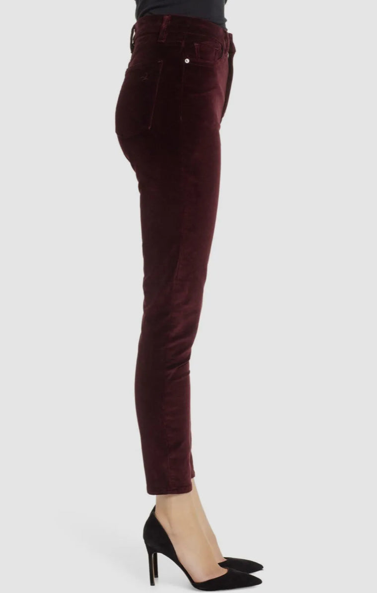 DL1961 Chrissy Ultra High Rise Skinny - Maroon