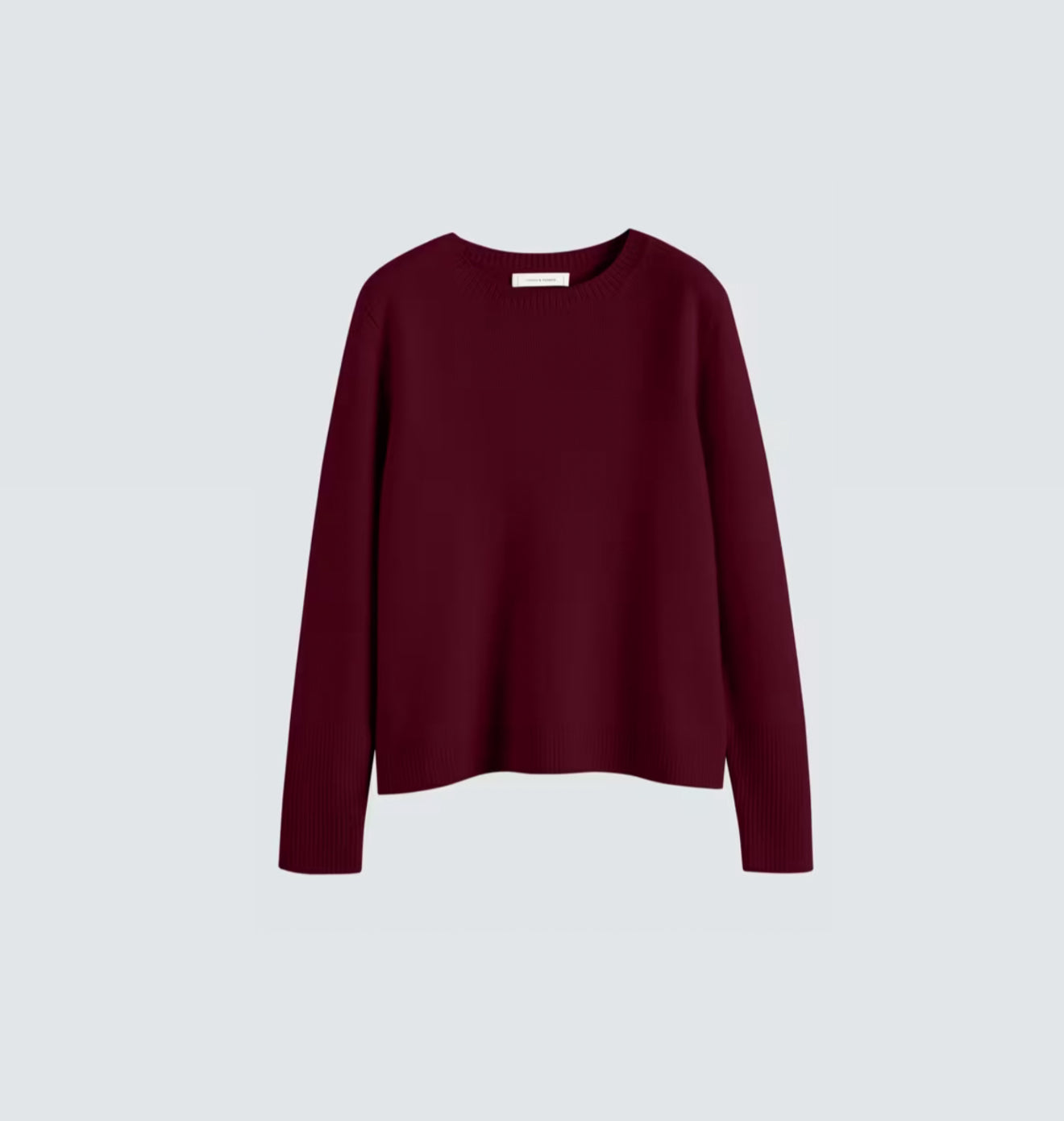 Chinti & Parker Boxy Pure Cashmere Jumper - Claret