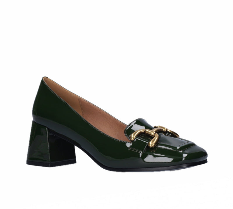 BiBi LOU Valencia Loafers - Green Bottle Patent