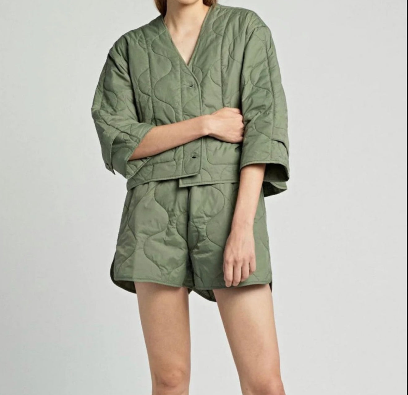 Ragdoll LA Cropped Liner Jacket - Army Green