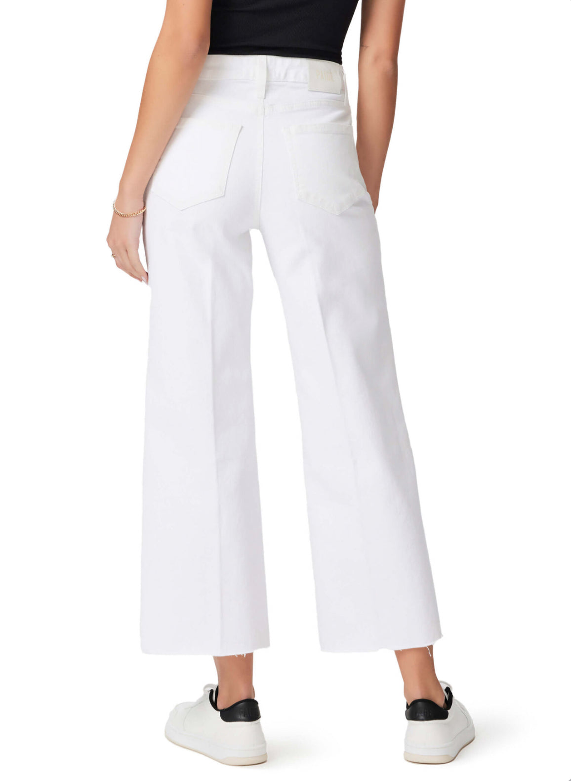 Paige Anessa With Raw Hem Jean - White