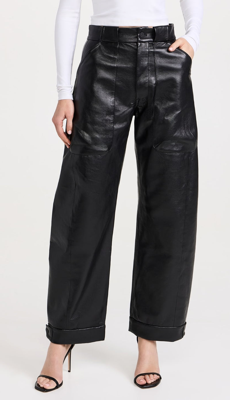 MOTHER The Half Pipe Cargo Nerdy Trousers - Black
