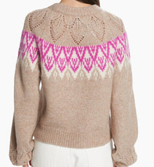 dh New York Hannah Pointelle Fair Isle-Inspired Sweater
