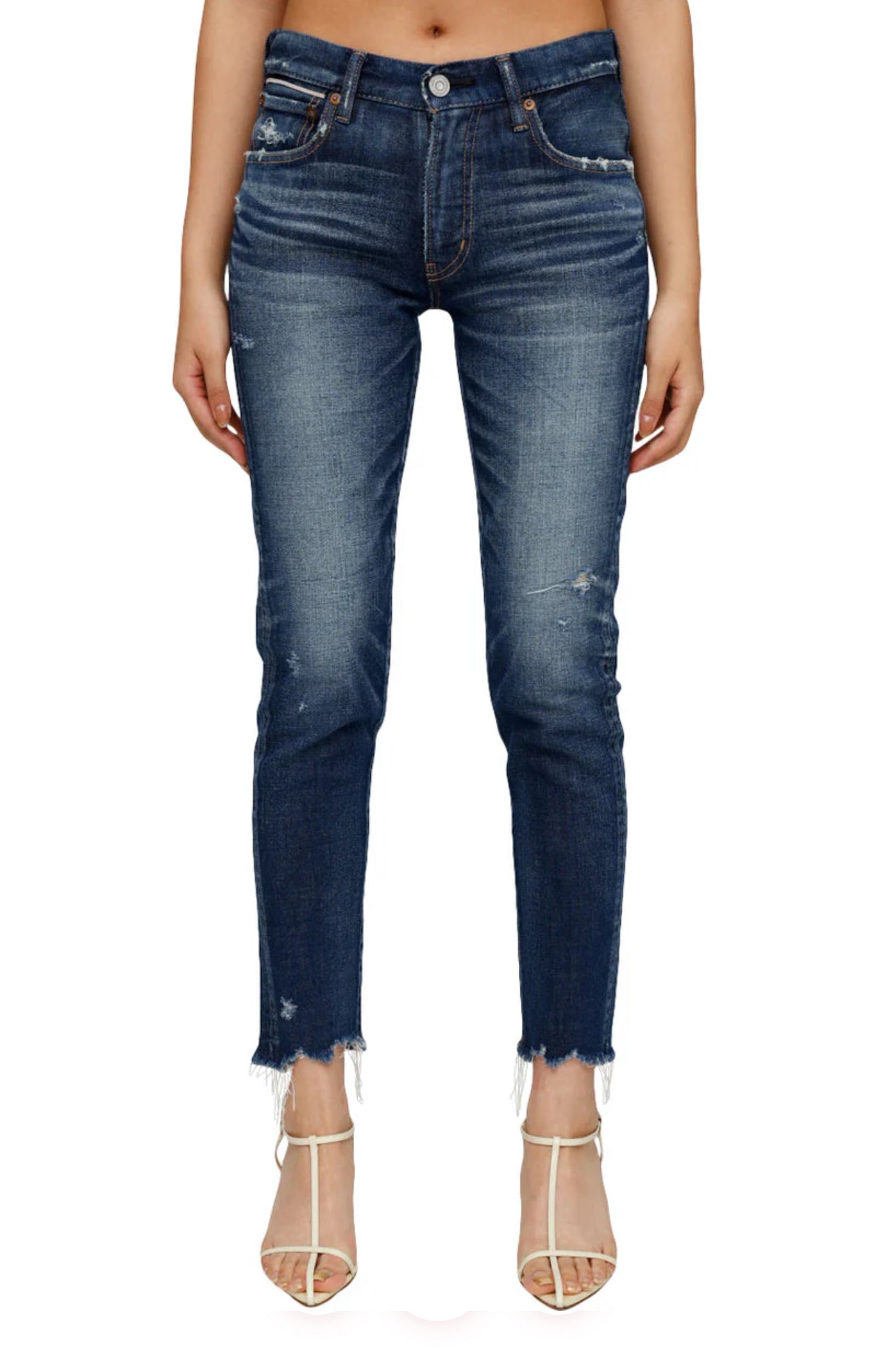 Moussy Vintage Checotah Skinny Jeans - Dark Blue