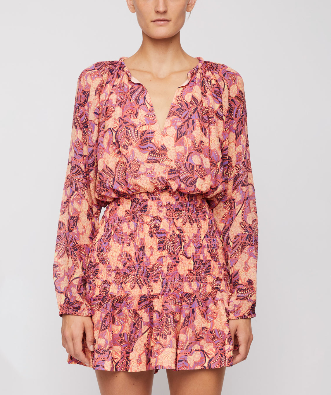 A.L.C. Callie Dress - Coral/Iris