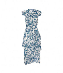 MISA Ilysa Dress - Teal Indigo Blooms