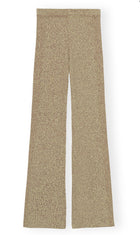 GANNI Melange Knit Pants - Brandy Brown